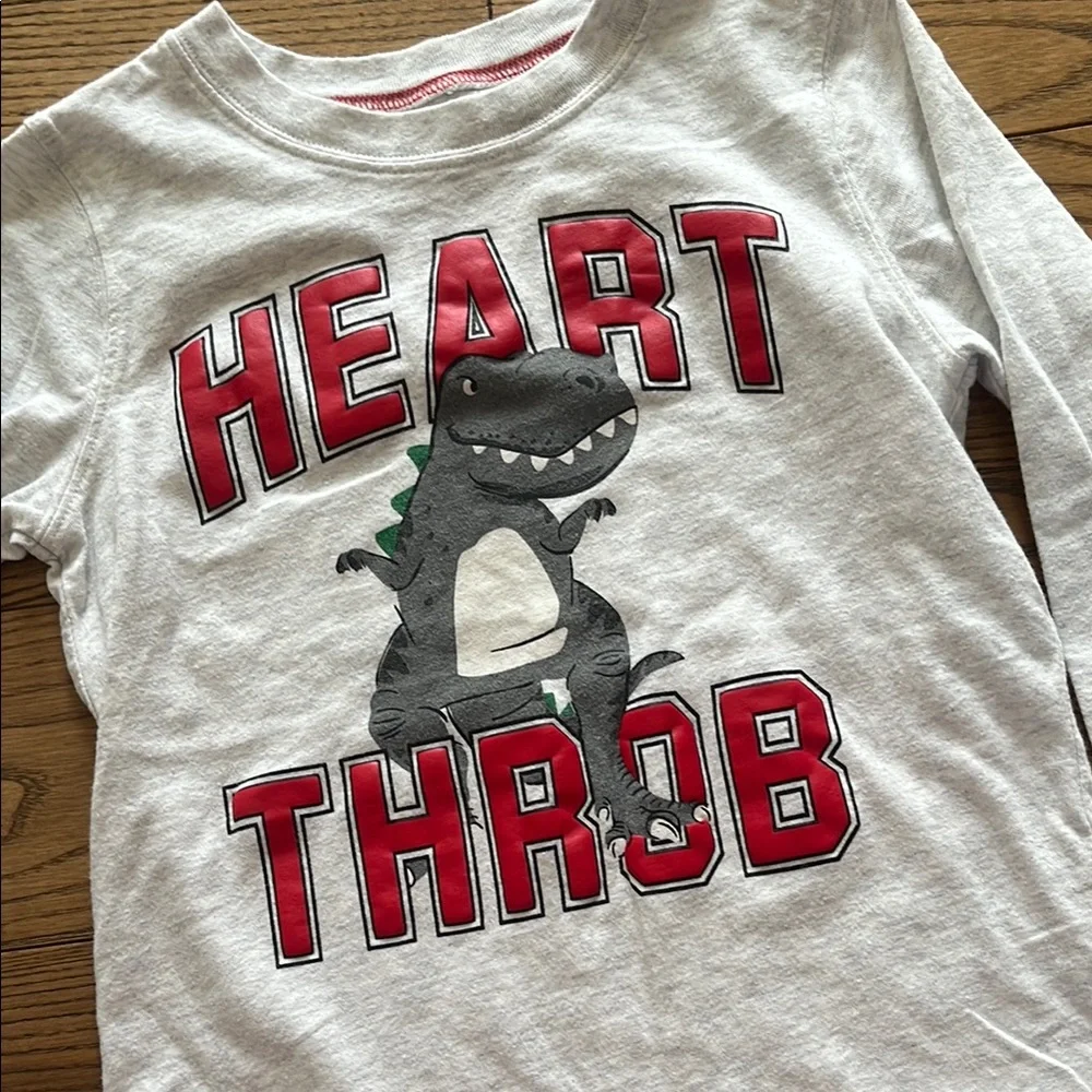 Carter's Red and Gray Long Sleeve Tee with Striking Graphic